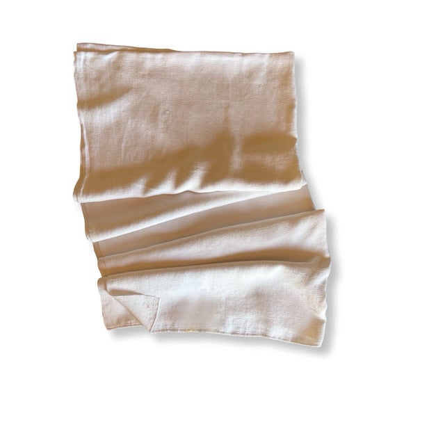 French Hd Cross Stitch Monogram Antique French Cotton Summer Coverlet/Blanket Circa 1900 For Sale - Image 3 of 8