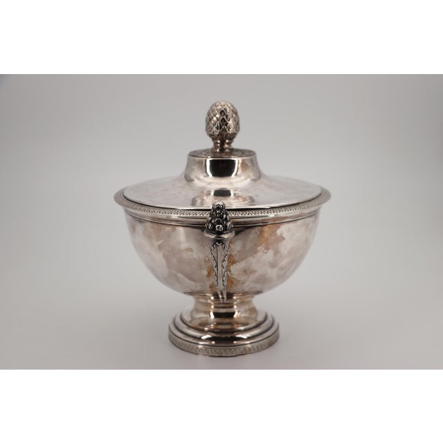 19th Century French Silver-Plated Tureen With Coat-of-Arms For Sale - Image 14 of 17
