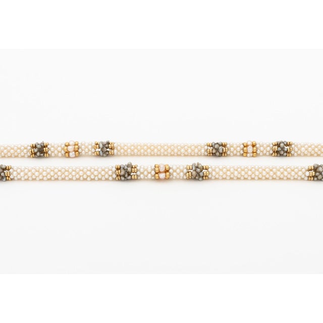 Yellow Gold and Cultured Pearl Wedding Garland For Sale - Image 4 of 7