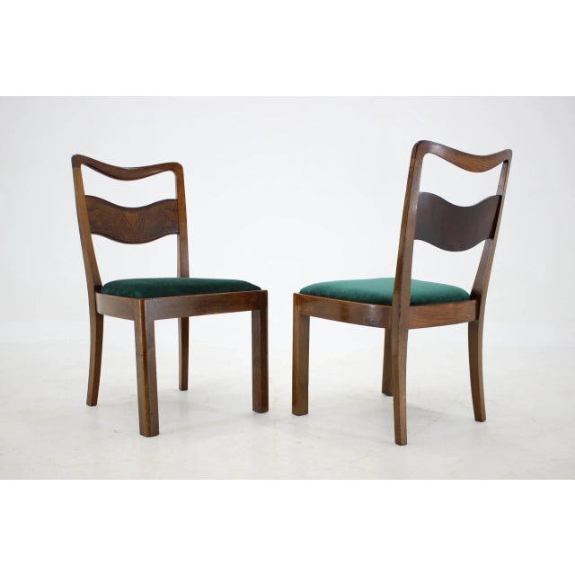 Art Deco Dining Chairs, Czechoslovakia, 1930s, Set of 4 For Sale - Image 4 of 11