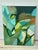 Abstract Large Abstract Painting in Blues and Greens For Sale - Image 3 of 5