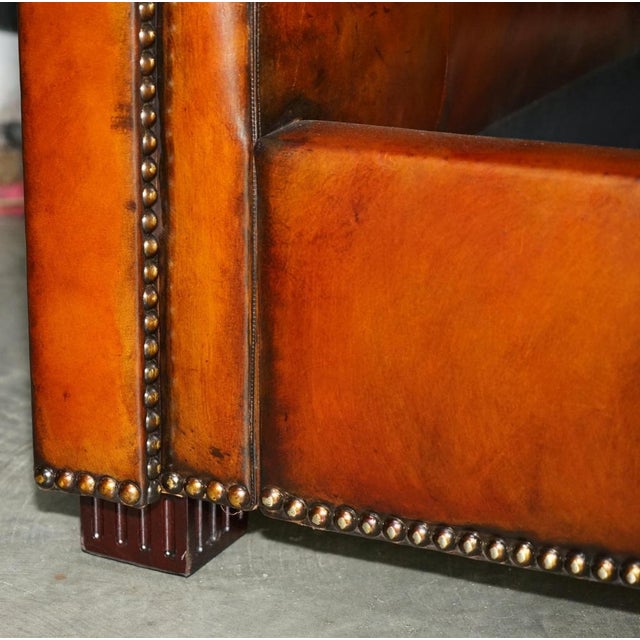 European King Bed Frame in Hand-Dyed Brown Leather from Ralph Lauren For Sale - Image 12 of 18