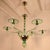 Seguso 1980s Mid Century Modern, Murano Green Glass Chandelier For Sale - Image 4 of 9