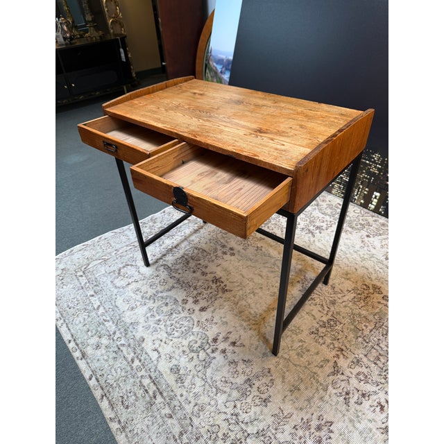 Rustic Rustic Writing Desk, Vintage For Sale - Image 3 of 12