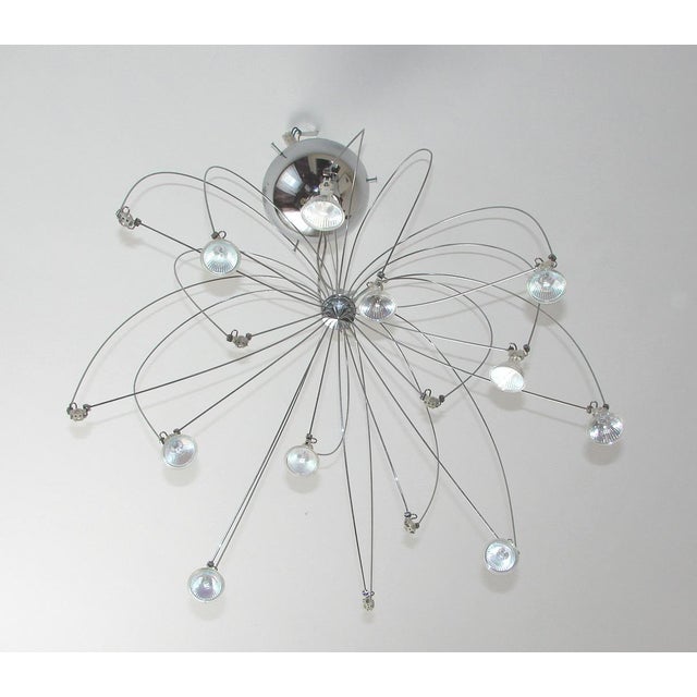 Modern Chrome-Plated Spider Pendant Light, 1980s For Sale - Image 3 of 5