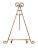 Large table easel, bronze color 19” h x 14.5”w x 5”d when closed or 14”d when open. The depth of the dish it will hold,...