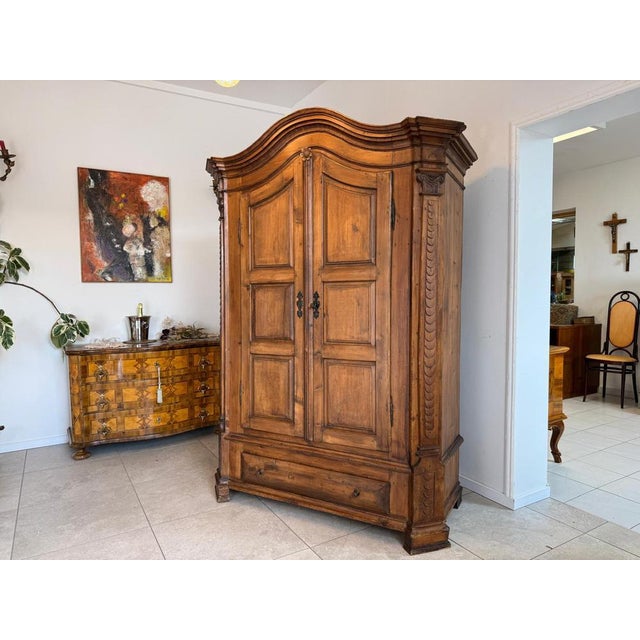 Baroque Beechwood Cupboard, 1980s For Sale - Image 6 of 9