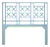 Lattice Back Headboard Double, Pool Blue For Sale