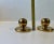 Gold Small Mid-Century Spherical Candlesticks in Bronze, 1950s, Set of 2 For Sale - Image 8 of 9