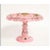 19th Century Pink Triple Overlay Enameled Bohemian Glass Cake Stand For Sale - Image 9 of 11