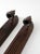 Brown Pair of Mid-Century Gothic Revival Wood Wall Candle Sconces For Sale - Image 8 of 11
