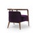Essex Purple Velvet Armchair by Javier Gomez For Sale - Image 3 of 7