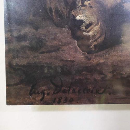 Charming Poster with Tigers in Black Frame Musàe du Louvre