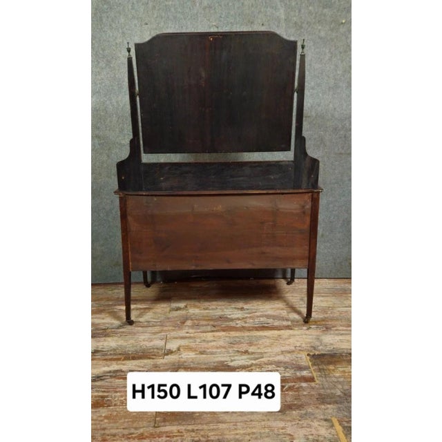 Wood English Cheval Mirror in Mahogany For Sale - Image 7 of 9