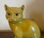 Chinoiserie Late 19th Century Qing Chinese Export Porcelain Figure of a Yellow Cat For Sale - Image 3 of 12
