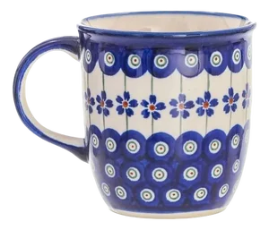Ceramic Mugs by Porcelana Bolesławiec, Set of 4
