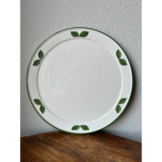 Contemporary Alcobaca Pottery Cake Plate, Made in Portugal For Sale - Image 3 of 5