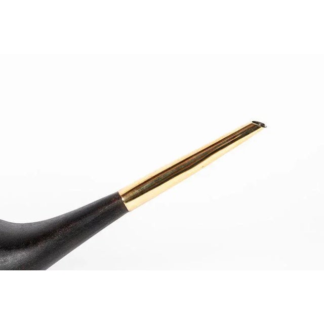 Carl Auböck #3632 Watering Can in Patinated Brass and Cane For Sale - Image 11 of 12