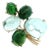 Italian Mid-Century Convertible Aquamarine & Green Tourmaline 14k Brooch Ring For Sale