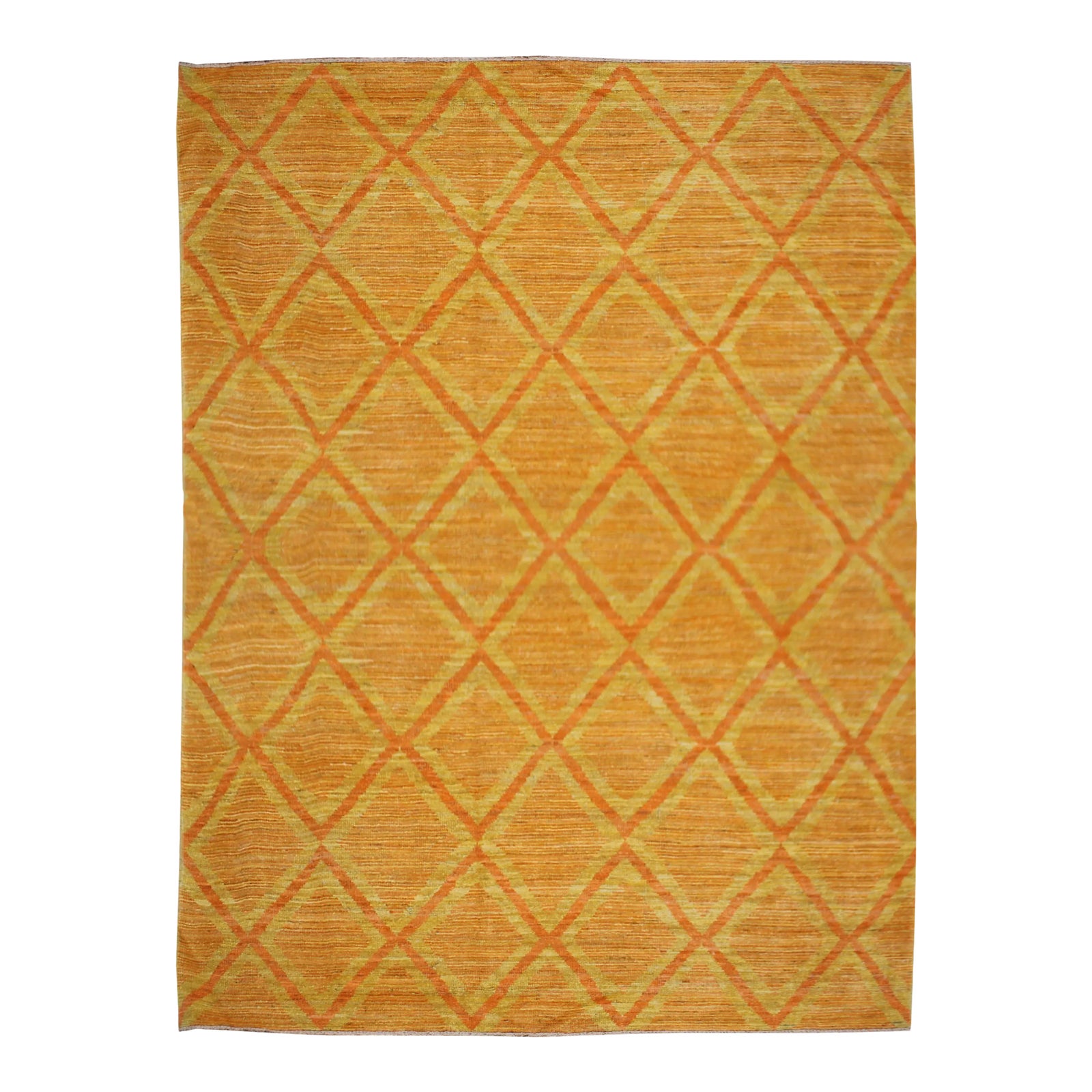 Modern Navajo Style Orange Rug | Chairish