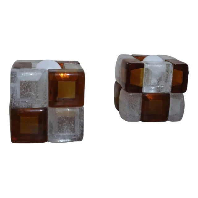 Mid-Century Murano Glass Lamps by Albano Poli for Poliarte, 1970s For Sale