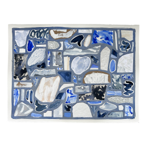 "Collected No.16, Hydrangea Lane" Collage on Paper