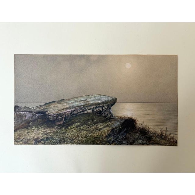 Black Eugen Niethe, Scottish Landscape, Threave Castle, 1900, Watercolor, Set of 2 For Sale - Image 8 of 17