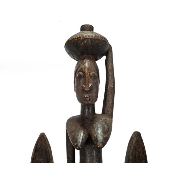 Mid 20th Century Vintage Dogon Mask with Female Figure For Sale - Image 5 of 12