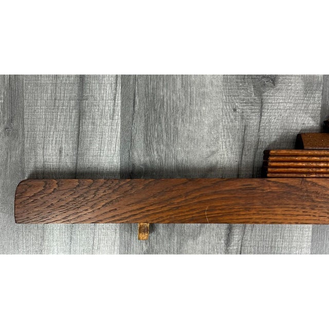 Antique French Hand Carved Wood Oak Pediment For Sale - Image 3 of 5