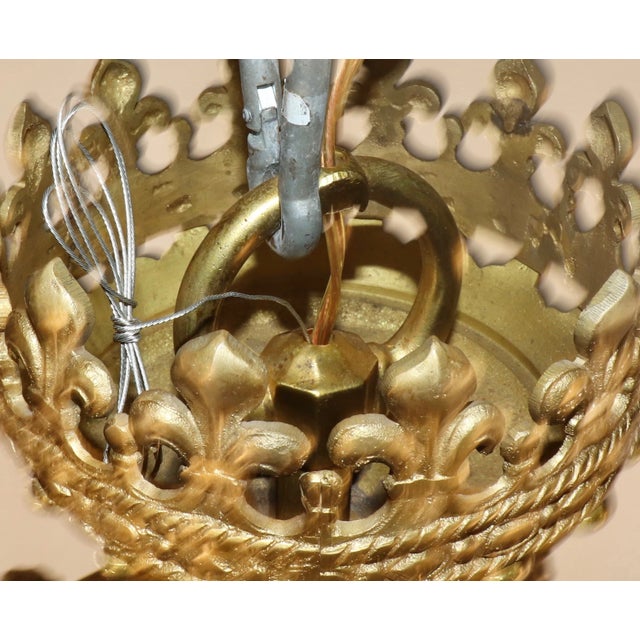 Late 19th Century French Louis XVI Style Gilt Bronze Lantern For Sale - Image 9 of 13