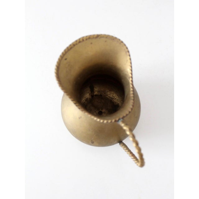 Vintage Decorative Brass Pitcher For Sale - Image 10 of 11
