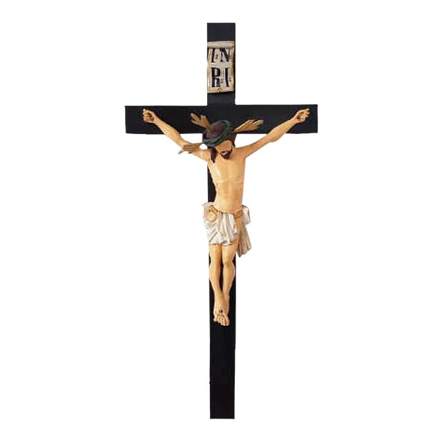 Late 19th Century Carved Crucifix For Sale