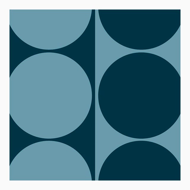 Dynamic Pair Teal Fine Art Print 39" X 55" by Liz Roache For Sale - Image 4 of 7