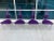 Purple Memphis Style Dining Chairs in Purple & Green Microsuede Upholstered Panels For Sale - Image 8 of 13