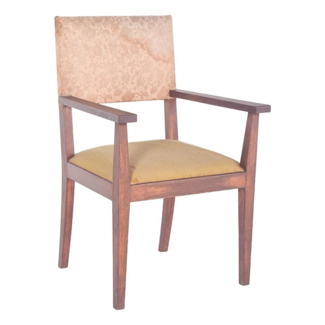 Brown Armchair with Upholstered Seat and Back, 1890s For Sale - Image 8 of 8