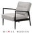1960s Danish Modern Ebonized Black and Grey Lounge Chair Kofod Larsen Style For Sale