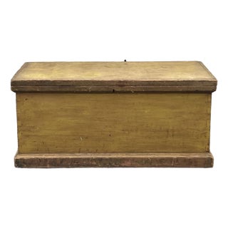 English Pine Trunk or Blanket Chest For Sale