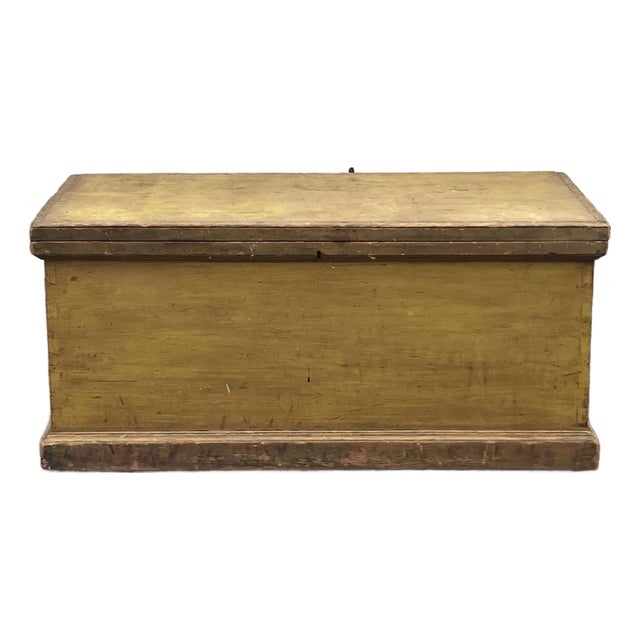 English Pine Trunk or Blanket Chest For Sale