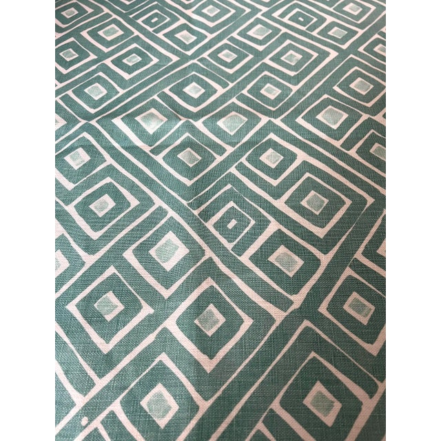 1 yard of Peter Fasano Labyrinth Fabric in Colorway Bahama. 100% Linen 52" wide, 24" repeat