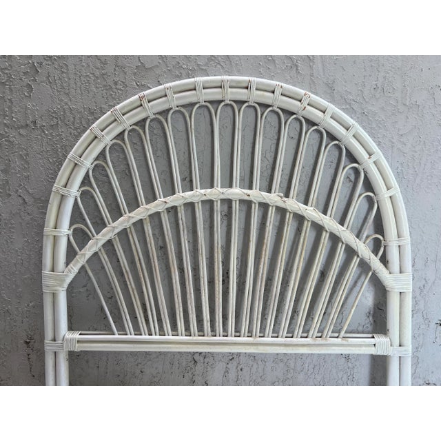 Vintage Painted Rattan Twin Headboards - a Pair For Sale - Image 9 of 10