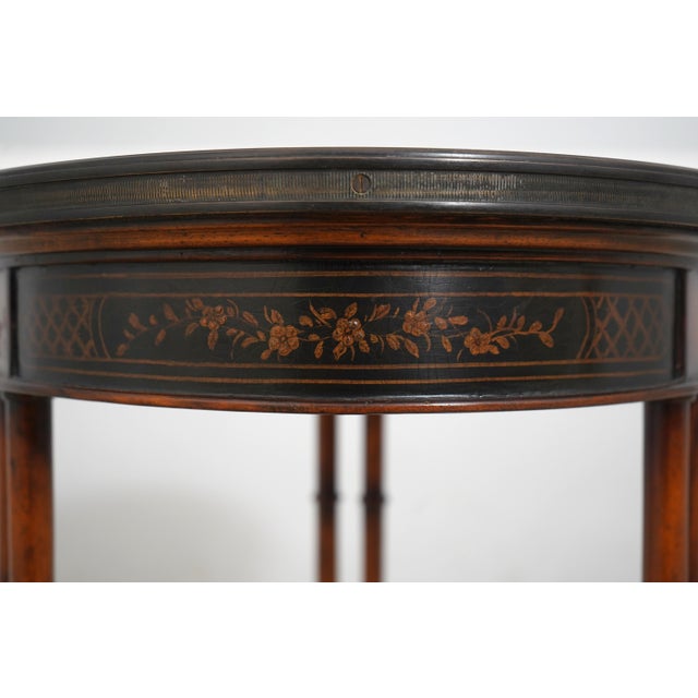 Chinoiserie Theodore Alexander Faux Bamboo Chinoiserie End Table For Sale - Image 3 of 14
