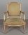 French Provincial Louis XVI Style French Gilded Fauteuil or Armchair For Sale - Image 3 of 7