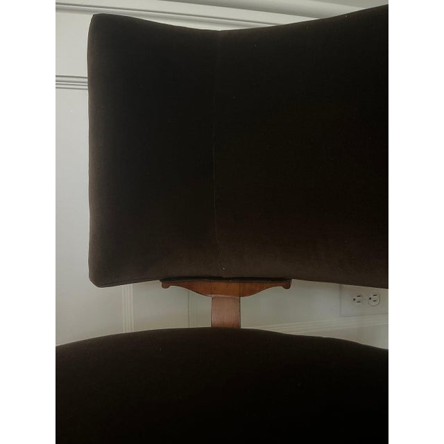 Late 20th Century Barbara Barry for Baker Brown Velvet Low Lounge Chair For Sale In Nashville - Image 6 of 10