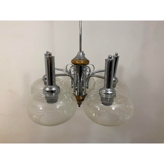 Vintage Five-Light Sputnik Chandelier by Emi Poljčane, Former Yugoslavia, 1983 For Sale - Image 6 of 17