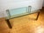 Modernist Art Deco Style Glass and Brass Coffee Table, 1980s For Sale - Image 10 of 11