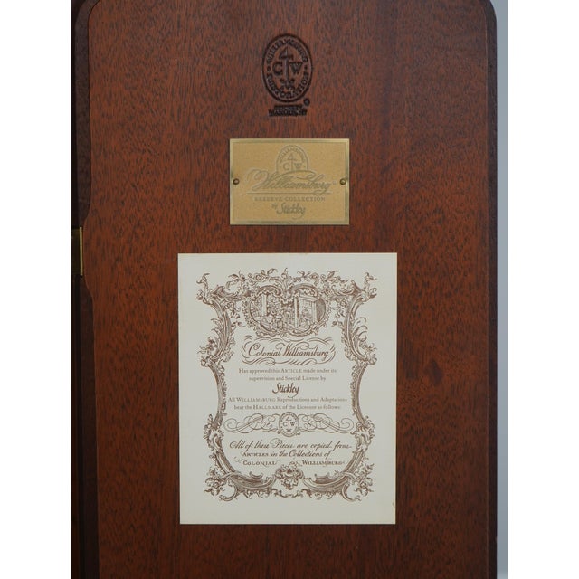 Stickley Colonial Williamsburg Wa-730 Mahogany Grandfather Clock For Sale - Image 18 of 18