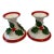 Vintage Fitz & Floyd Poinsettia Design Candle Holders - a Pair For Sale