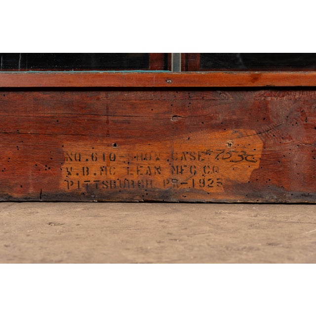 Circa 1920 W.B. McLean Mahogany and Glass Commercial Display Showcase For Sale - Image 4 of 13
