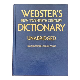 Late 20th Century Webster’s New Twentieth Century Dictionary Unabridged Hardcover Floor Edition For Sale