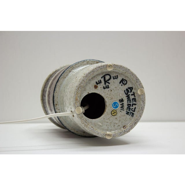 Ceramic Ceramic Table Lamp by Inger Persson for Rörstrand, 1960s For Sale - Image 7 of 9